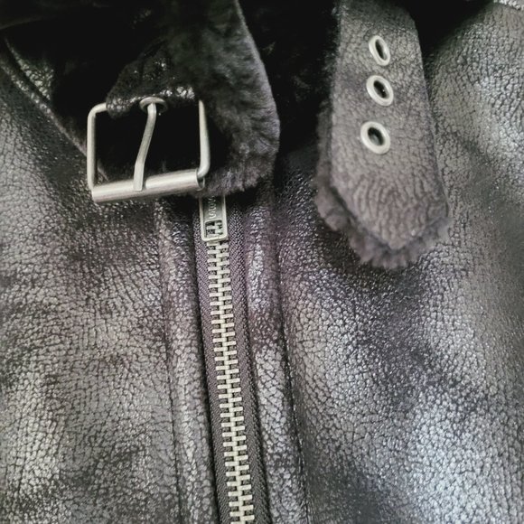 JOE FRESH BLACK WARM MOTO JACKET - Picture 4 of 10